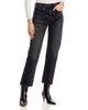R13 R13 Boyfriend High Rise Straight Jeans in Brixton Black - 1