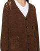 R13 R13 Brown Chenille Boyfriend Cardigan - 2
