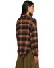 R13 R13 Brown Drop Neck Cropped Shirt - 3