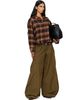 R13 R13 Brown Drop Neck Cropped Shirt - 4