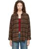 R13 R13 Brown Drop Neck Shirt - 1