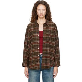 R13 R13 Brown Drop Neck Shirt