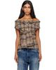 R13 R13 Brown Front Tie Shirt - 1