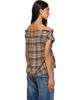 R13 R13 Brown Front Tie Shirt - 3