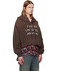 R13 R13 Brown 'I Never Liked You' Balloon Popover Hoodie - 2