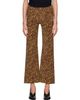 R13 R13 Brown Joan Cropped Flare Jeans - 1