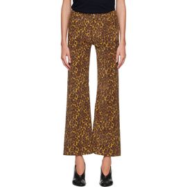 R13 R13 Brown Joan Cropped Flare Jeans