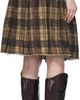 R13 R13 Brown Knee-Length Kilt Reversible Midi Skirt - 3