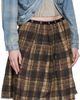 R13 R13 Brown Knee-Length Kilt Reversible Midi Skirt - 4