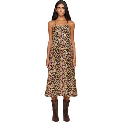 R13 R13 Brown Relaxed Strappy Midi Dress