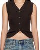 R13 R13 Brown Ribbed Wrap Around Vest - 1