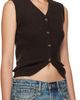 R13 R13 Brown Ribbed Wrap Around Vest - 2
