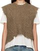 R13 R13 Brown Wool Boyfriend Cable Sweater Vest - 1