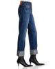 R13 R13 Cuffed Boy Low Rise Straight Jeans in Dalston Selvedge Blue Stretch - 4