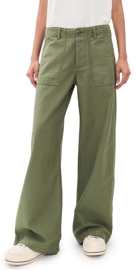 R13 R13 Darcy Flare Utility Pants Olive Green
