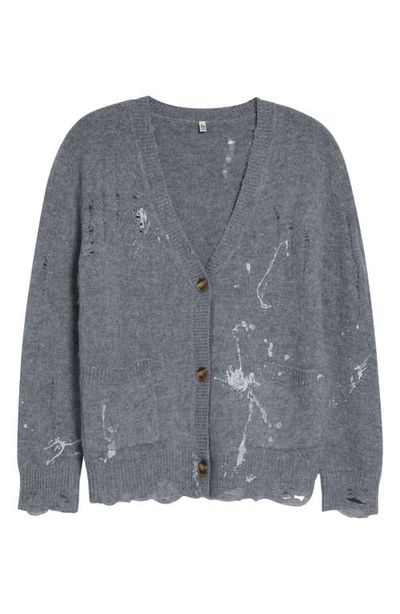 R13 R13 Distressed Wool & Cashmere Boy Cardigan