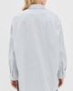 R13 R13 Drop Neck Oxford Shirt Blue/White Pinstripe M - 3