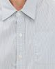 R13 R13 Drop Neck Oxford Shirt Blue/White Pinstripe M - 6