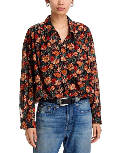 R13 R13 Gathered Yoke Bubble Shirt