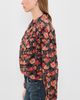R13 R13 Gathered Yoke Bubble Shirt Multi Floral On Black - 4