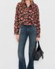 R13 R13 Gathered Yoke Bubble Shirt Multi Floral On Black - 5