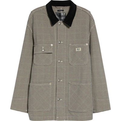 R13 R13 Glen Plaid Relaxed Fit Chore Jacket