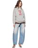 R13 R13 Gray 'High On Life' Oversized Hoodie - 4