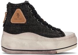 R13 R13 Gray Kurt High Top Sneakers