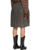 R13 R13 Gray Pleated Midi Skirt - 3