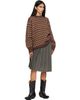 R13 R13 Gray Pleated Midi Skirt - 4