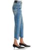 R13 R13 High Rise Boyfriend Ankle Jeans in Bain Blue with Rips - 4