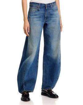 R13 R13 Janine High Rise Balloon Jeans in Hackney Blue