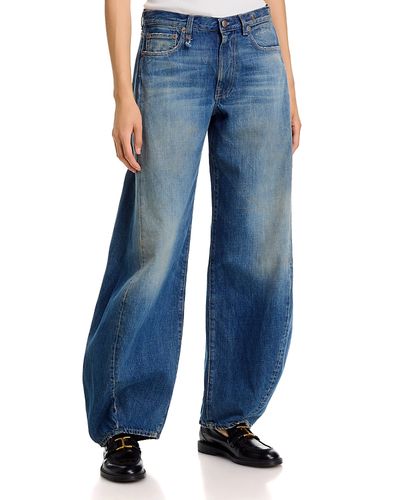R13 R13 Janine High Rise Balloon Jeans in Hackney Blue