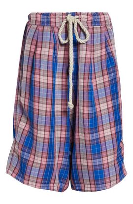 R13 R13 Jumbo Plaid Pleated Drawstring Shorts