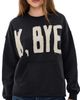 R13 R13 K Bye Oversized Cut Off Crewneck Black - 1