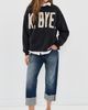R13 R13 K Bye Oversized Cut Off Crewneck Black - 5
