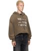R13 R13 Khaki Balloon Popover 'Who Are You' Hoodie - 2