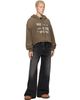 R13 R13 Khaki Balloon Popover 'Who Are You' Hoodie - 4