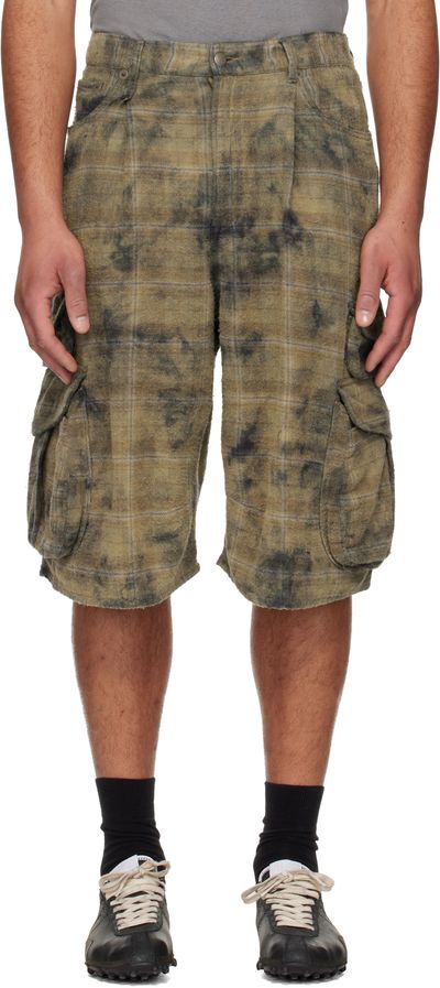 R13 R13 Khaki Bermuda Cargo Shorts