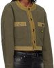 R13 R13 Khaki Cord Trimmed Cropped Chore Jacket - 2