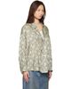 R13 R13 Khaki Pintuck Drop Neck Shirt - 2