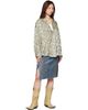 R13 R13 Khaki Pintuck Drop Neck Shirt - 4