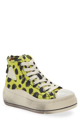 R13 R13 Kurt Cheetah Print High Top Platform Sneaker
