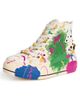 R13 R13 Kurt High Top Sneakers Off White Paint Splatter - 1