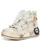 R13 R13 Kurt High Top Sneakers Off White With Charms - 1