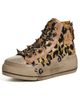 R13 R13 Kurt High Top Sneakers Pink Leopard With Spikes - 1