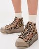R13 R13 Kurt High Top Sneakers Pink Leopard With Spikes - 3