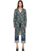 R13 R13 Navy Printed Long Cardigan - 1
