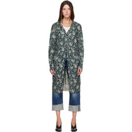 R13 R13 Navy Printed Long Cardigan