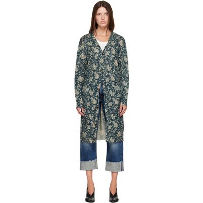 R13 R13 Navy Printed Long Cardigan